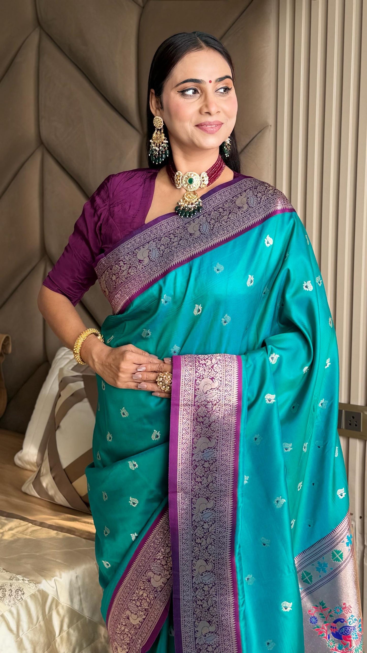 Paithani Silk Peacock Border Saree