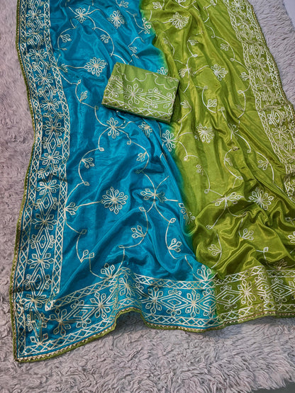 New Latest Arrivals – Premium Chinon Pedding Saree Collection