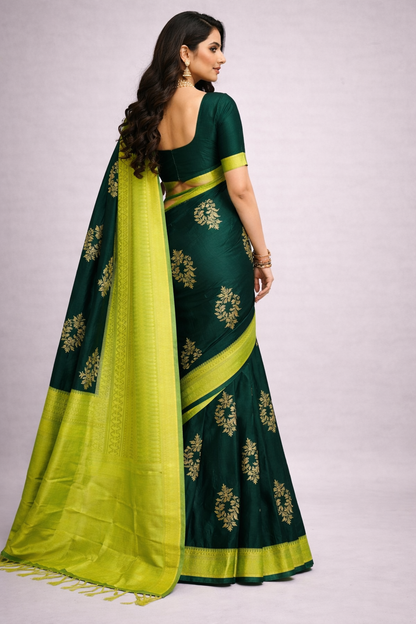 Green Jacquard Saree