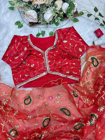 Tissue Silk Mirror Work Saree