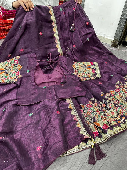 Festival Star Tissue Silk Lehenga Choli Set
