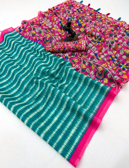 Rangriti – Soft Linen Cotton Printed Saree