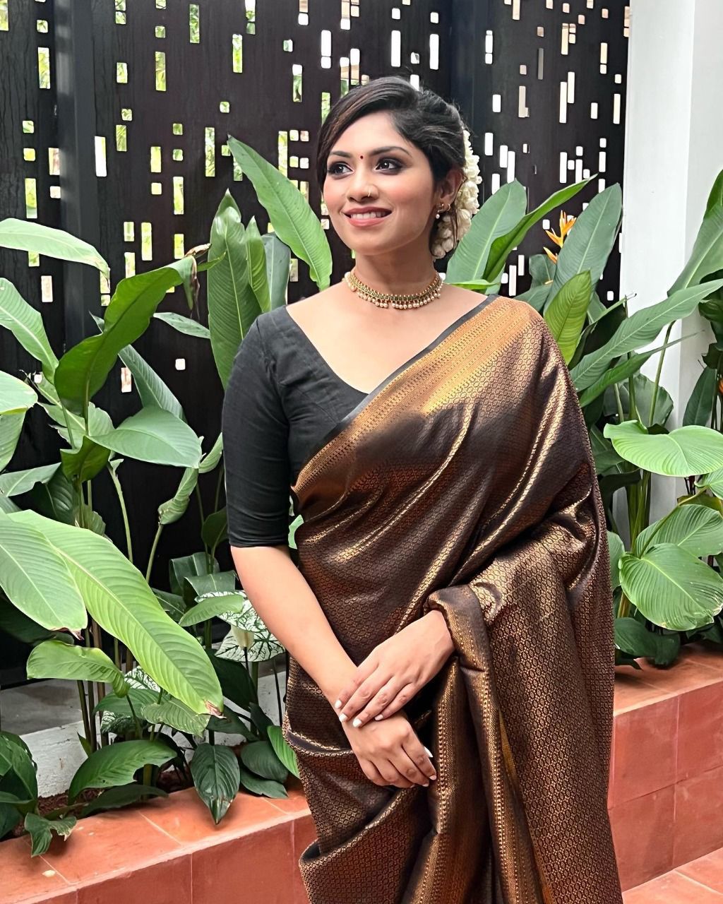 Brown Silk Saree