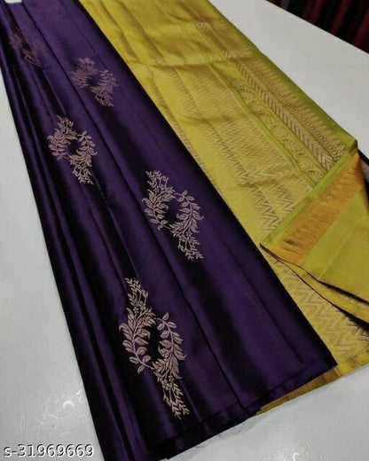 Purple Jacquard Saree