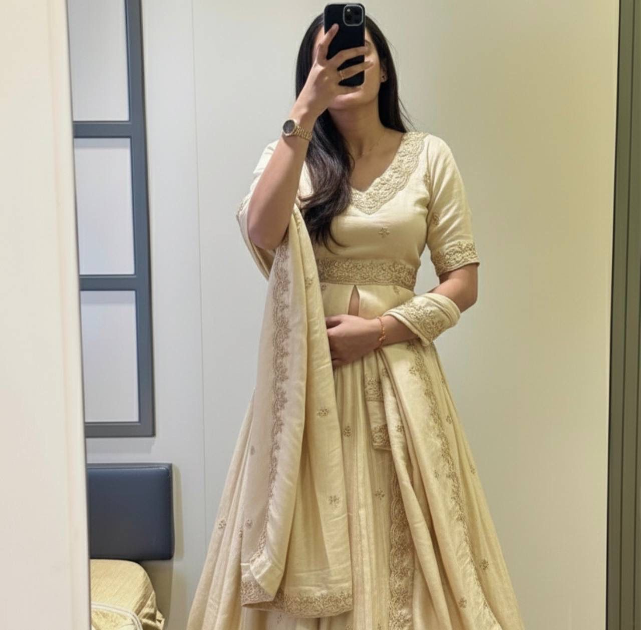 Premium Chinon Silk Wedding Wear Lehenga Choli with Sequence Work