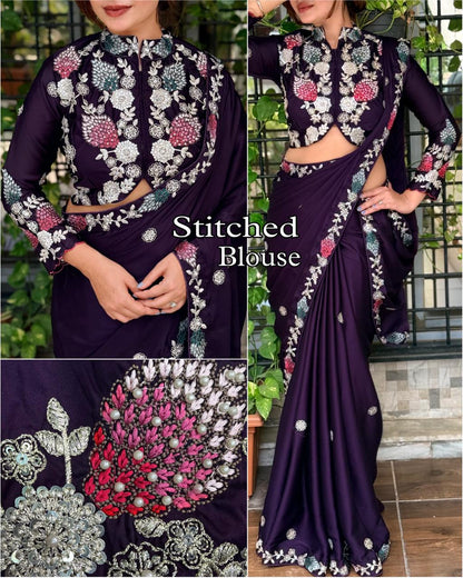 Nivea Designer Embroidery Saree