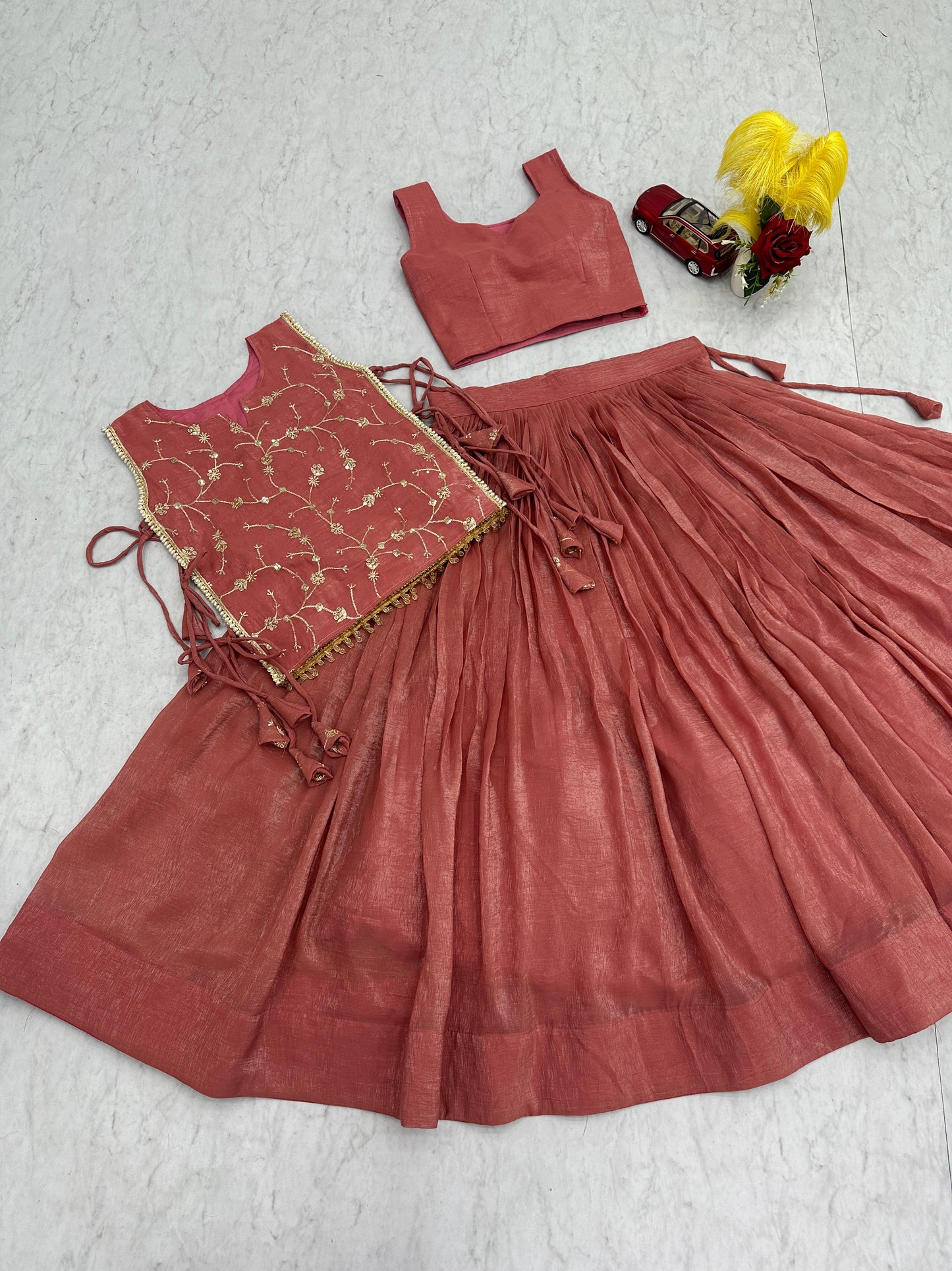 Festival Special Crunchy Silk Lehenga Choli with Designer Jacket