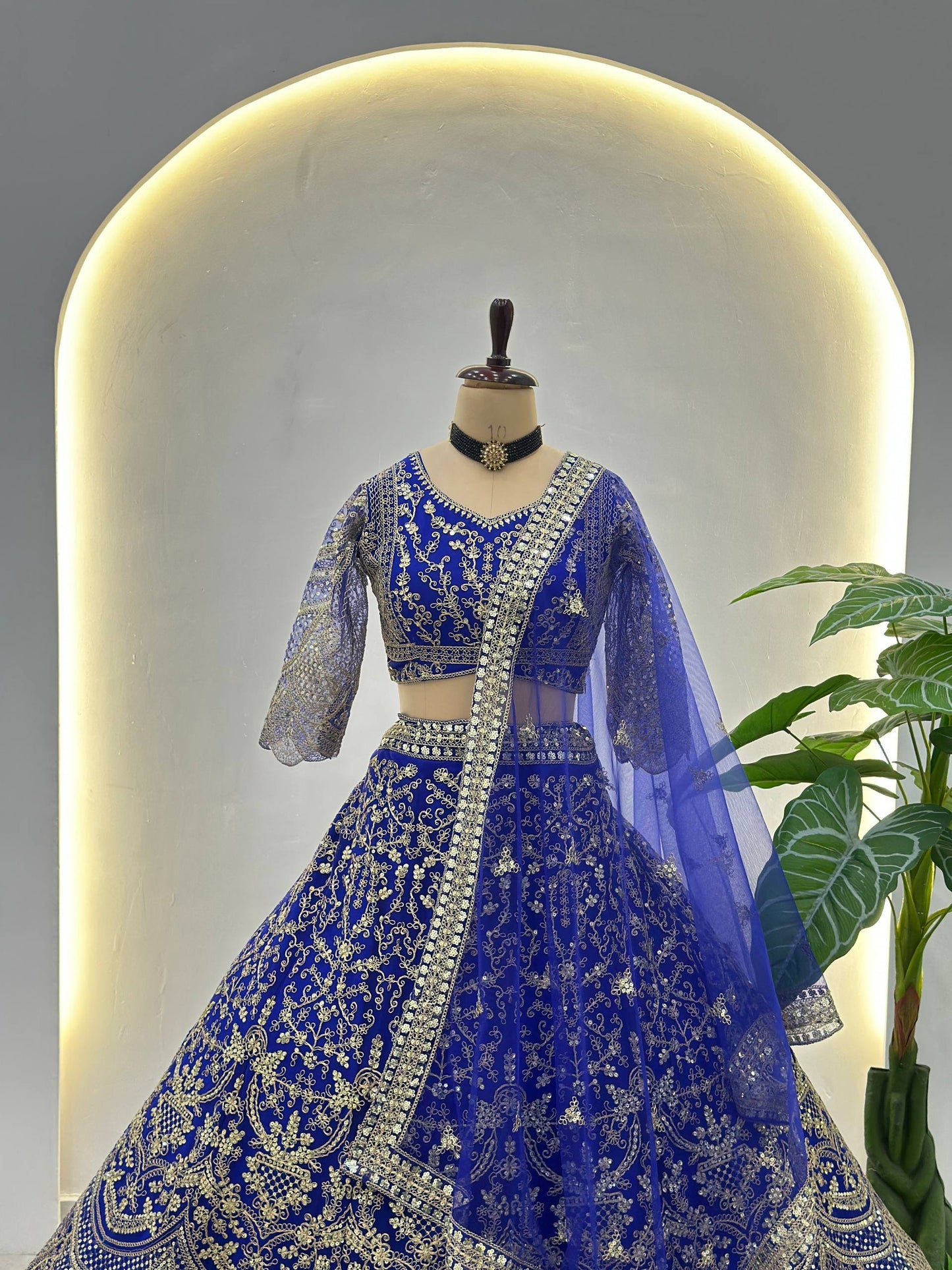 Premium Butterfly Net Designer Lehenga Choli with Heavy Embroidery (3 Colours)