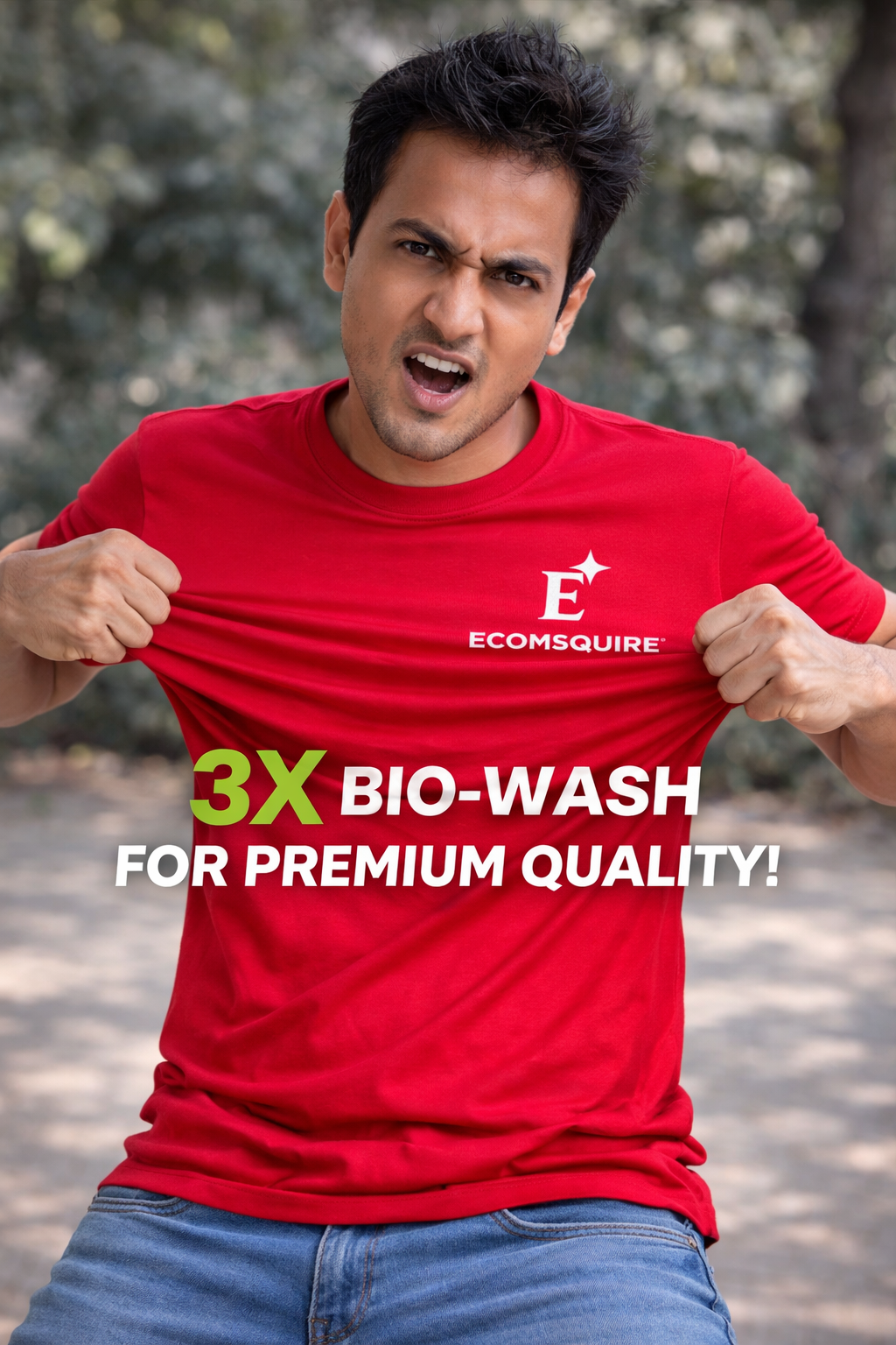 ECOMSQUIRE Premium Comfort Red T-Shirt