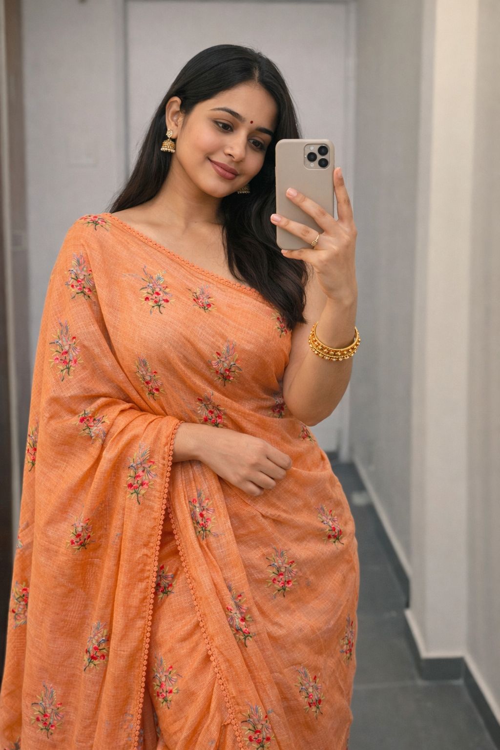 Soft Kota Doriya Embroidery Saree