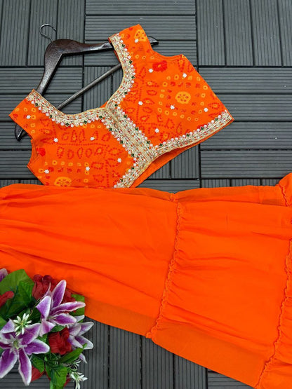 New Super Trending Party Wear Shrug Lehenga Set