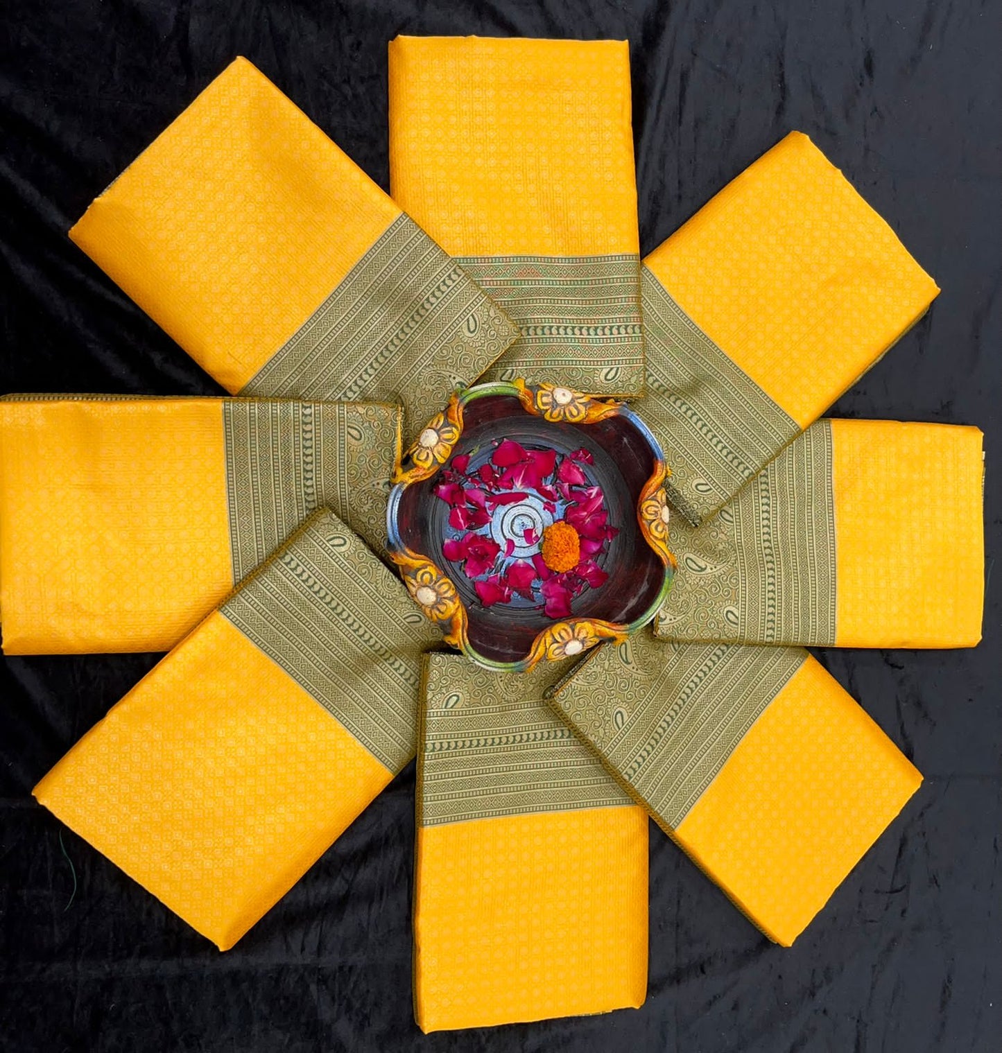 Mustard Silk Saree