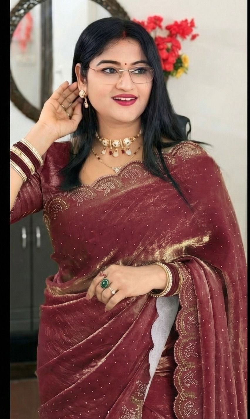 Premium Space Silk Jarkhan Work Saree | Festival & Party Wear Collection