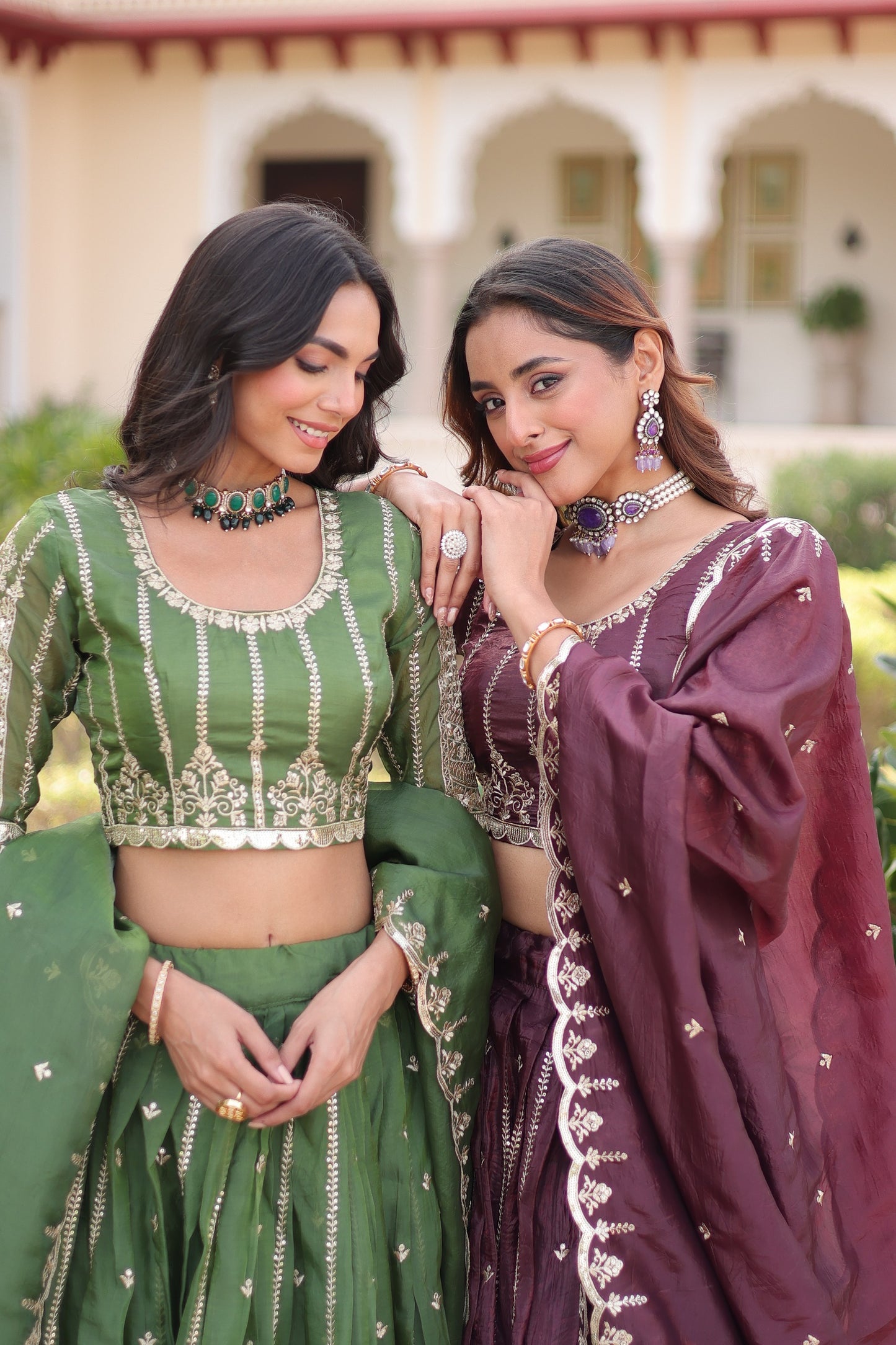 Gold Crush Embroidered Lehenga Choli Set