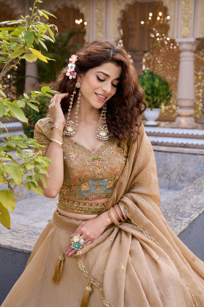 Premium Wedding Lehenga Choli Set – 9 Meter Flair