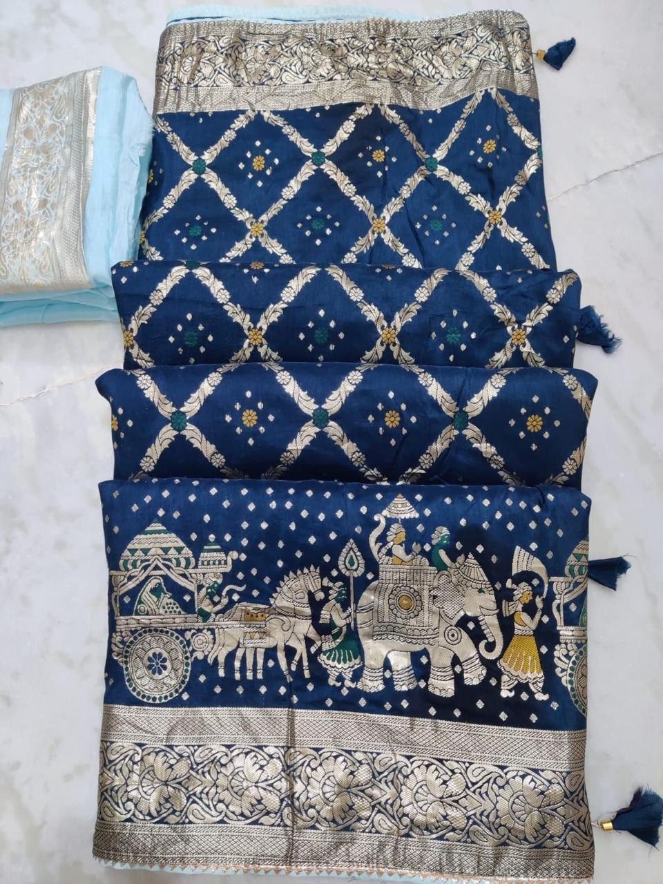 Royal Dolla Silk Saree with Meena & Zari Weaving – Traditional Wedding Collection