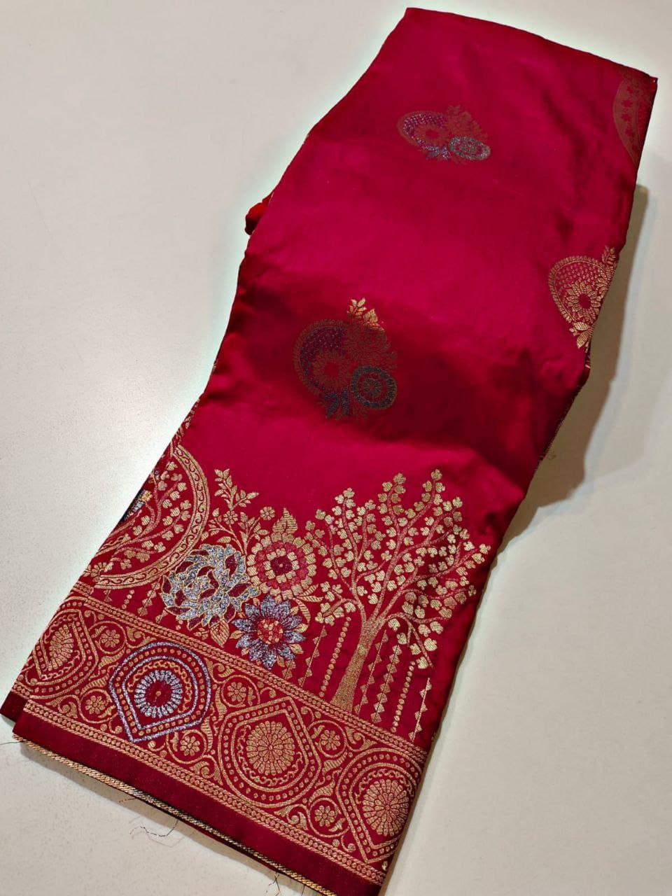 Komal Vol-1 Pure Banarasi Khadi Georgette Silk Zari Weaving Saree