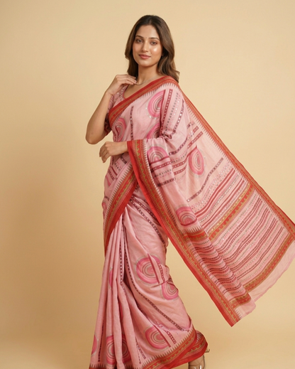 Designer Chinon Digital Print Mirror Work Saree Collection