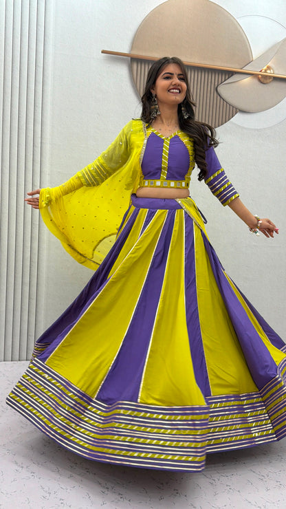 Navratri Special Pure Cotton Lehenga Choli Set | 6 Meter Flair | Real Hand Work | Festival Wear