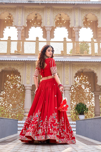 Heavy Embroidery Wedding Lehenga Choli