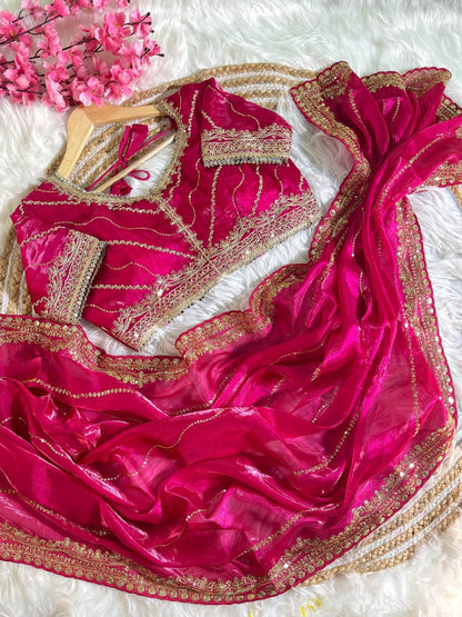 Zimmy Choo Silk Embroidery Saree