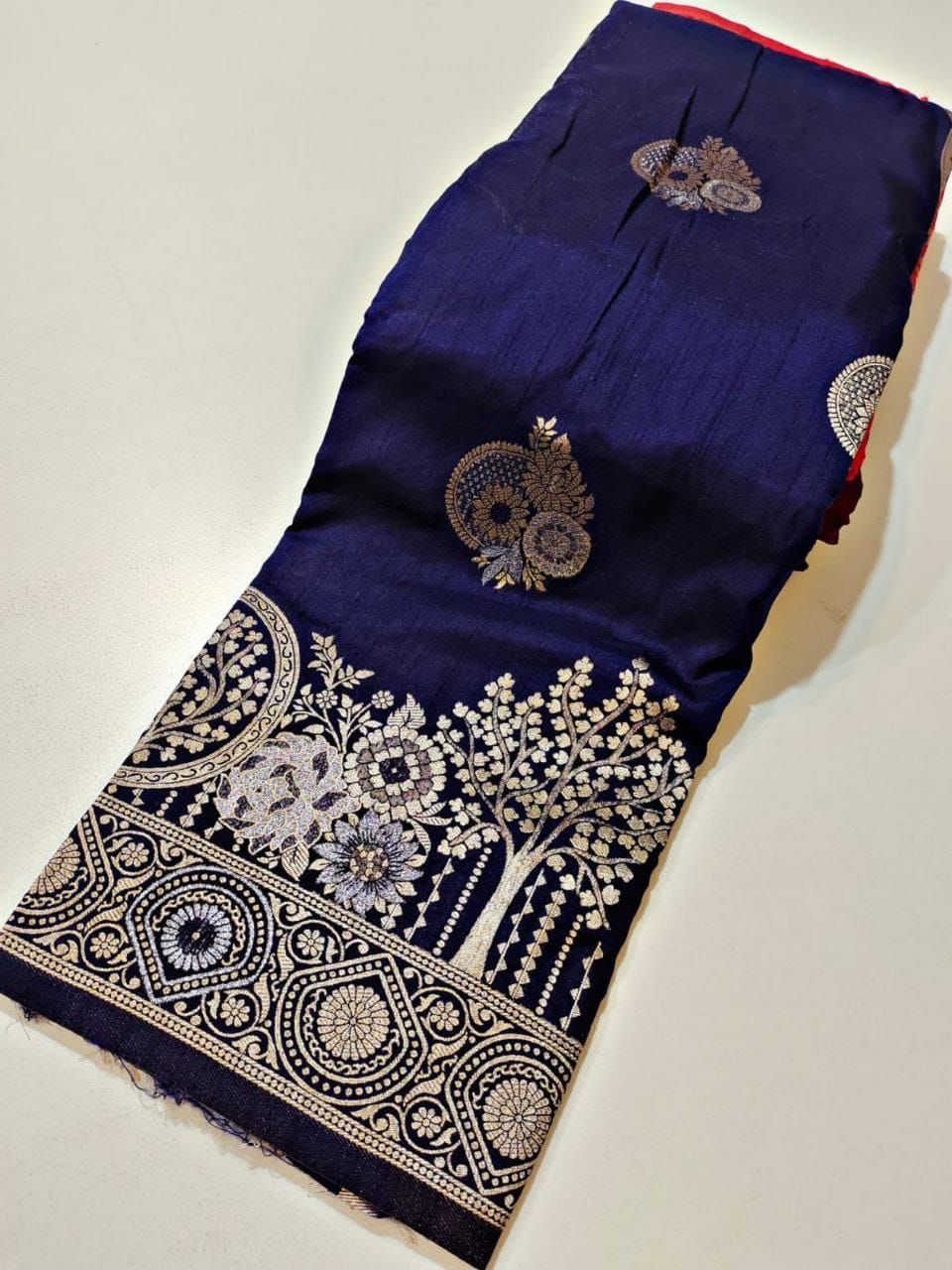 Komal Vol-1 Pure Banarasi Khadi Georgette Silk Zari Weaving Saree