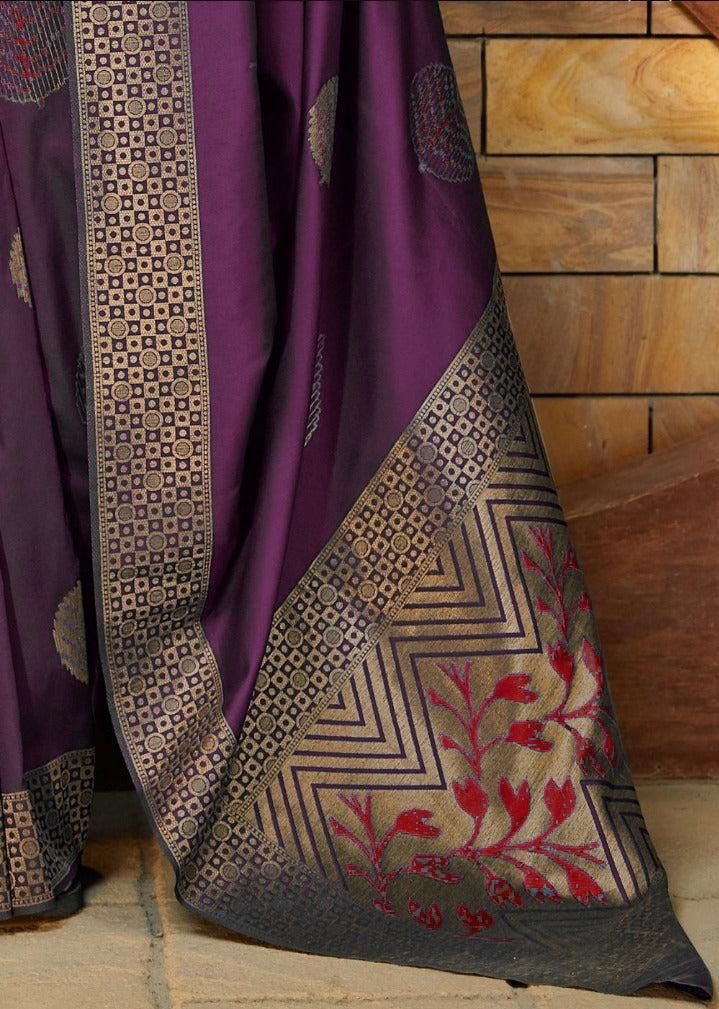 Purple Silk Saree