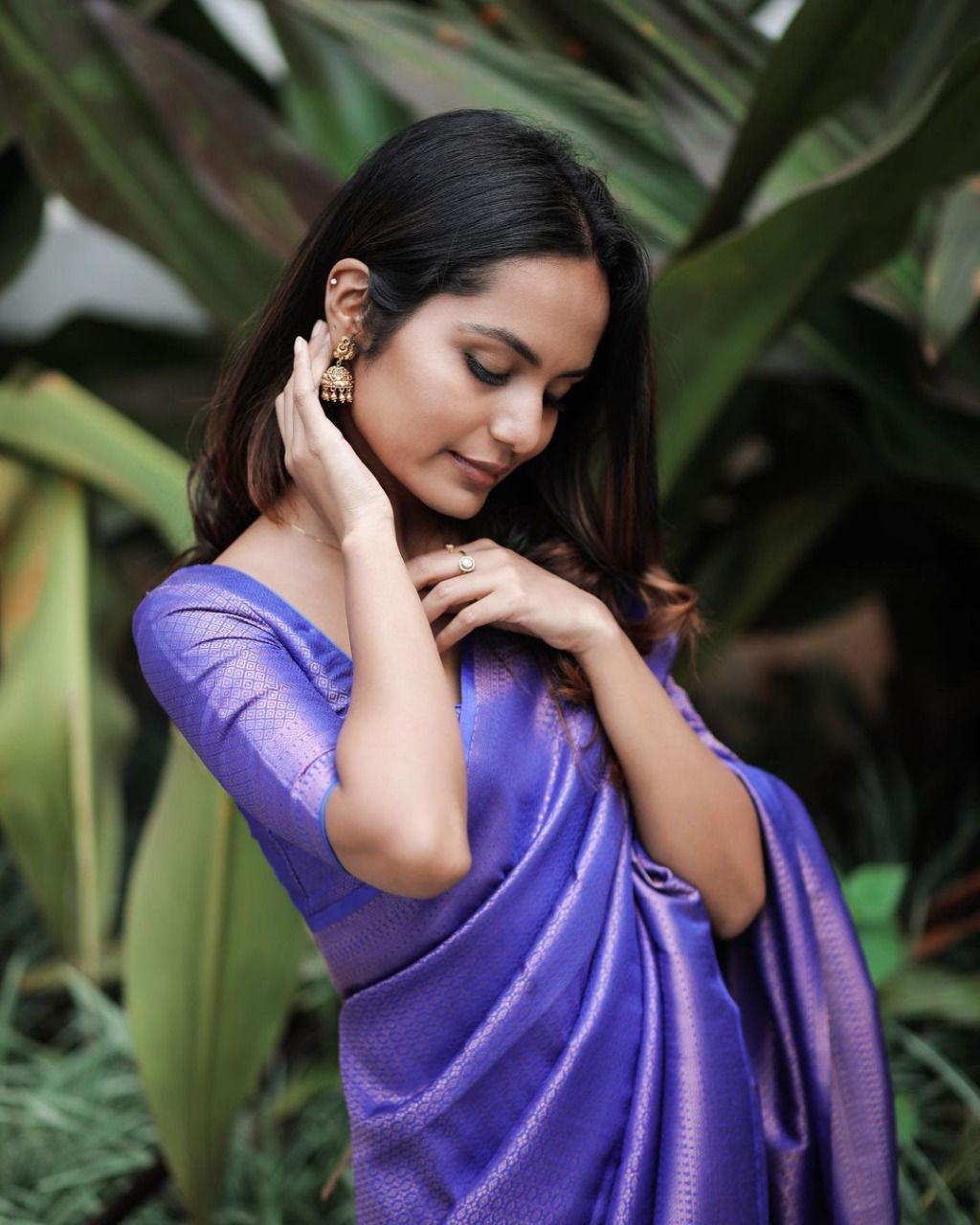 Purple Silk Saree