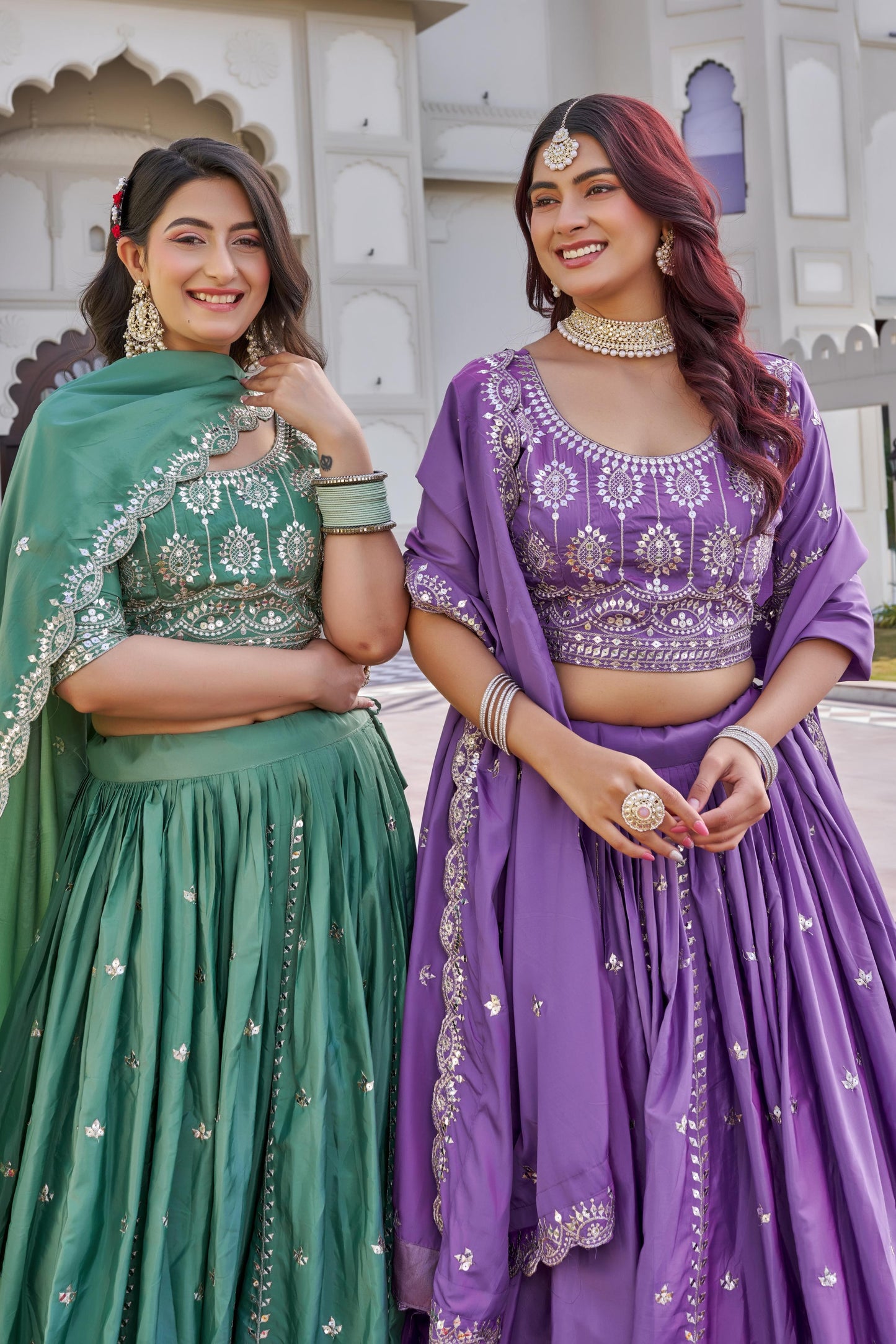 Festival Special Pure Crepe Silk Lehenga Choli With Heavy 7mm Embroidery Sequence Work