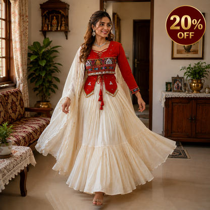 Navratri Special Hand Work Lehenga Choli | 9 Meter Flair