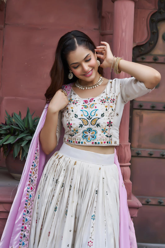 Tissue Silk Festival Lehenga Set