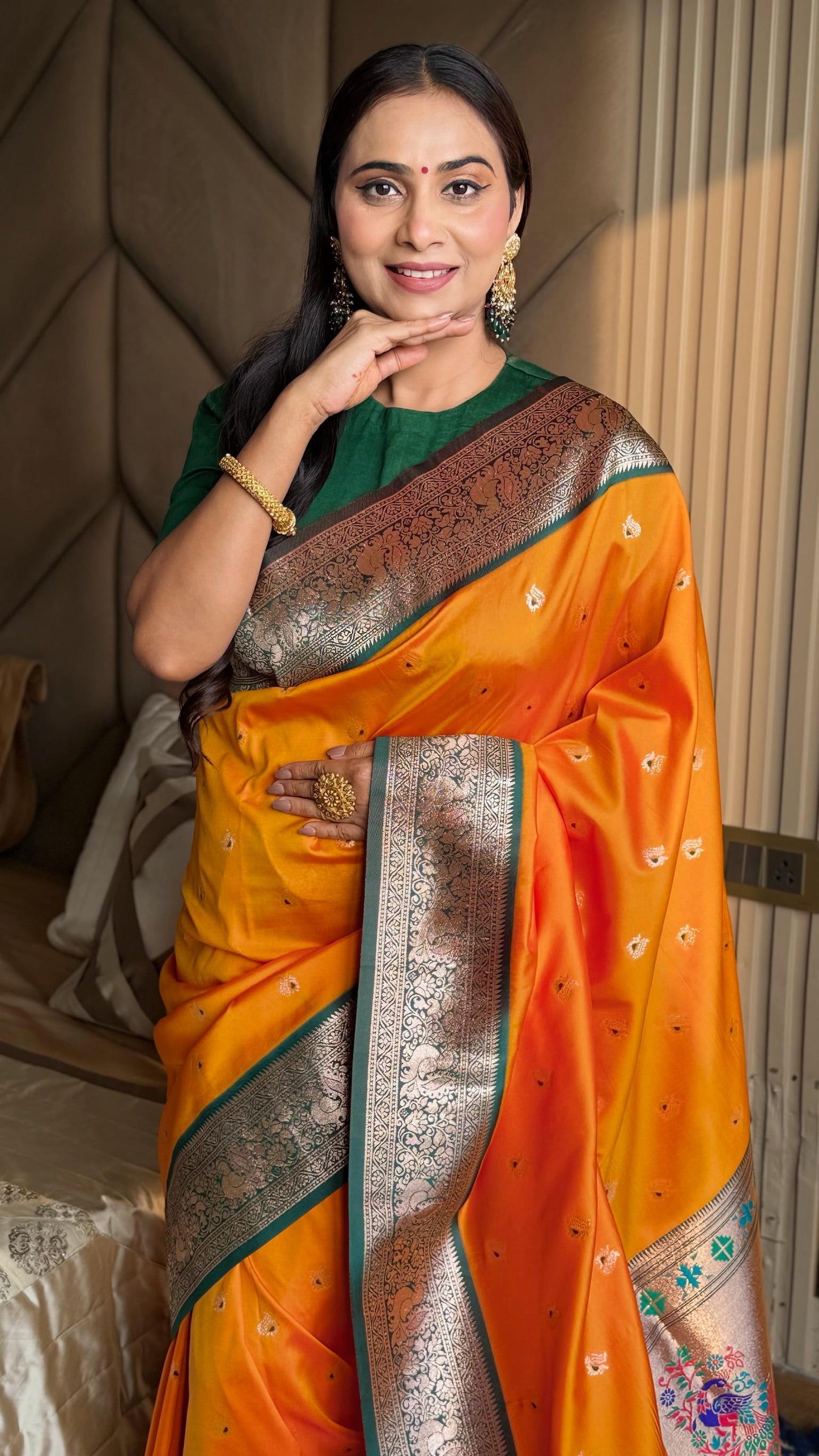Paithani Silk Peacock Border Saree