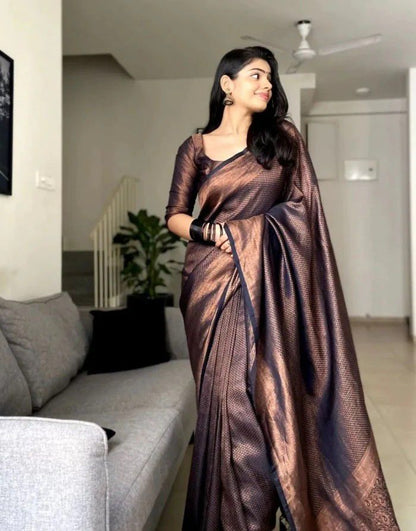 Brown Silk Saree