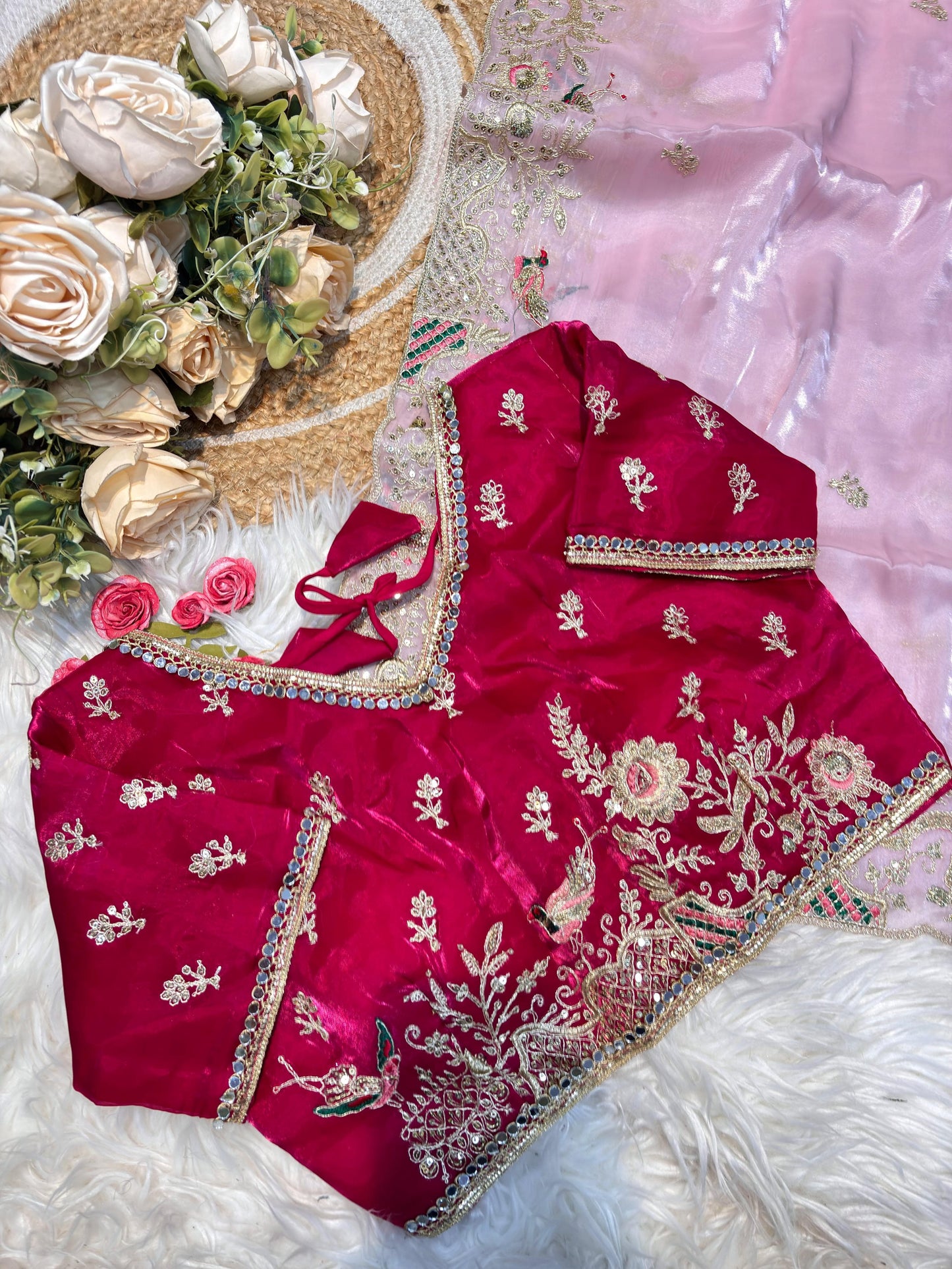 Zimmy Choo Silk Embroidery Saree with Heavy Border