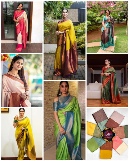 Green Red Silk Saree