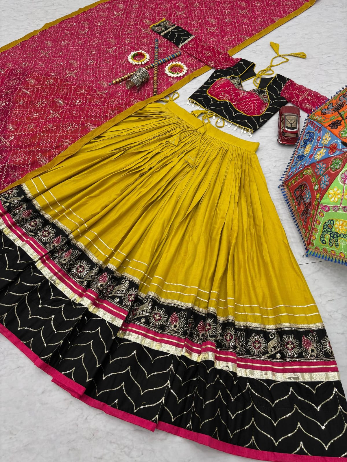 Navratri Special Pure Cotton Lehenga Choli Set
