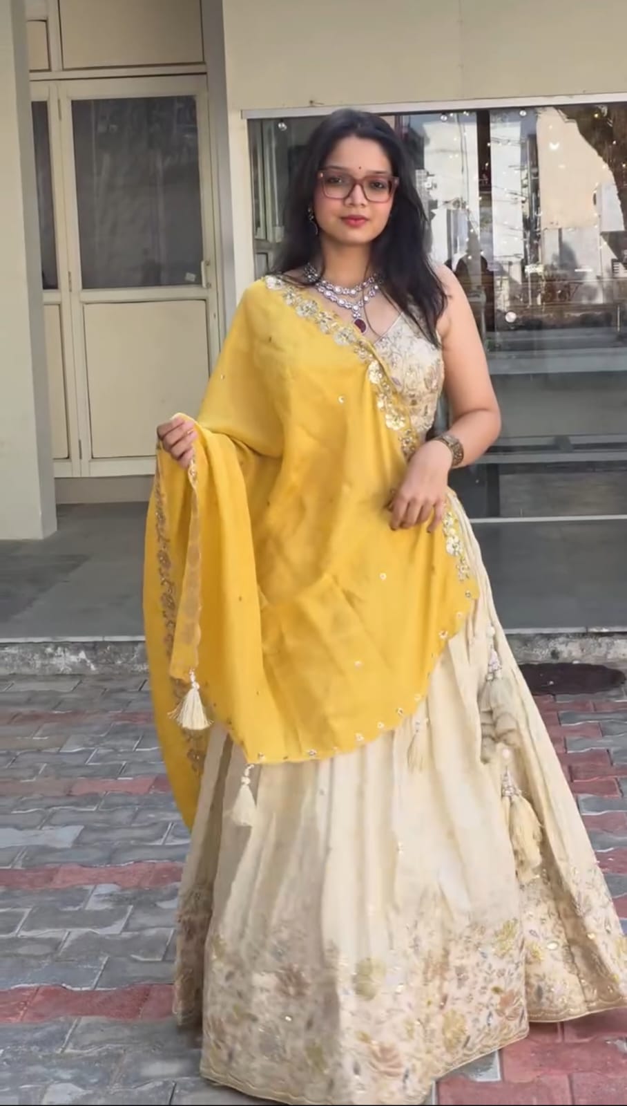 Chinon Embroidered Lehenga Choli Set