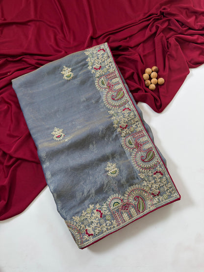 New Arrival Priti Royal Fandy Satin Silk Saree