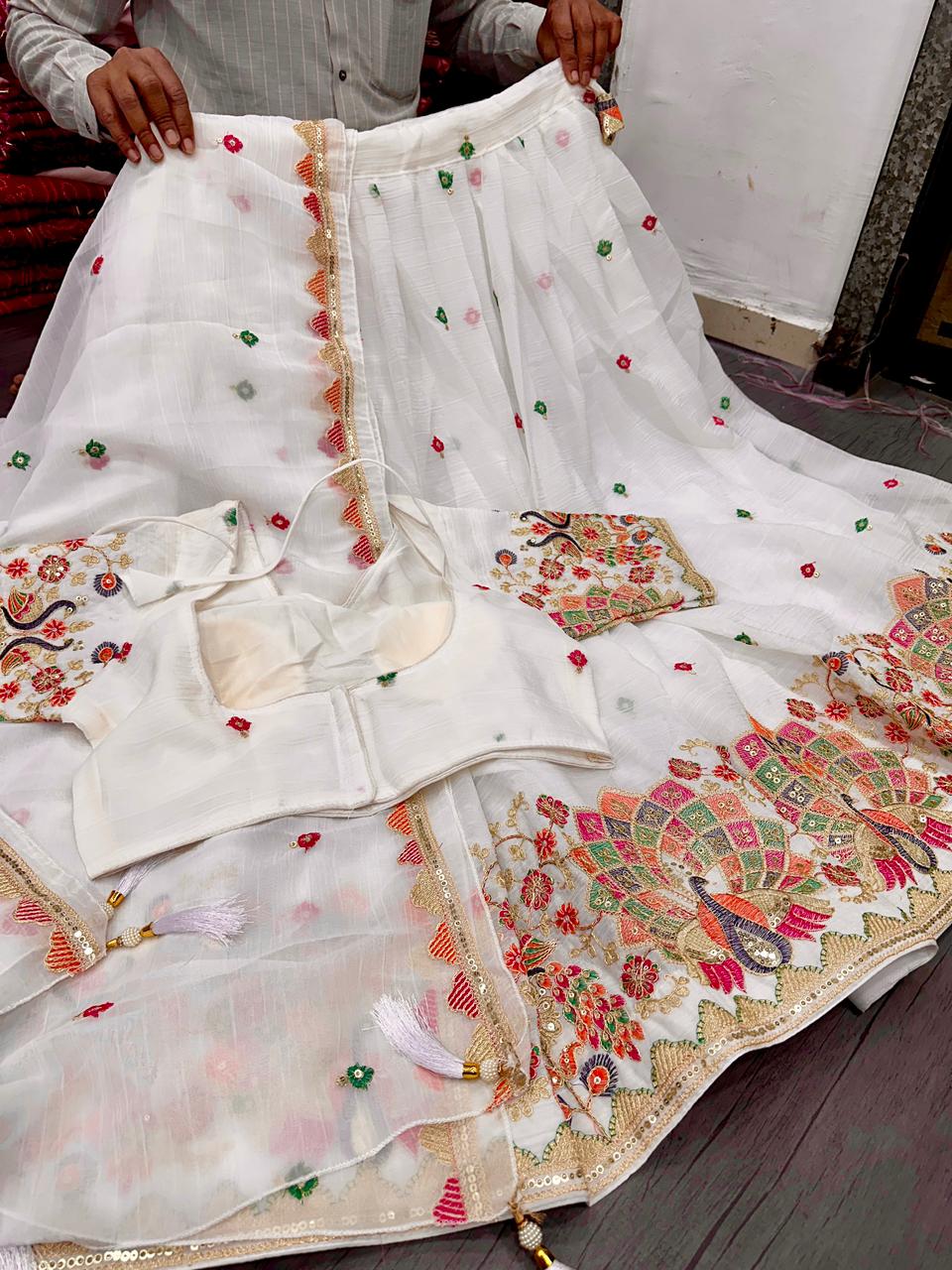 Festival Star Tissue Silk Lehenga Choli Set