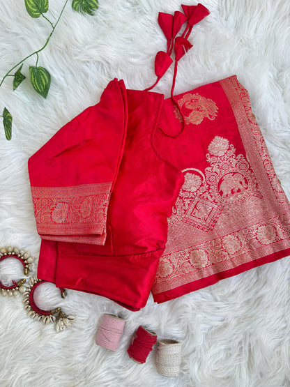 Jhanvi Rich Silk Saree – Pink