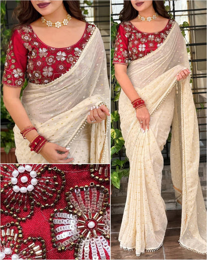 Afsana Crunchy Georgette Saree