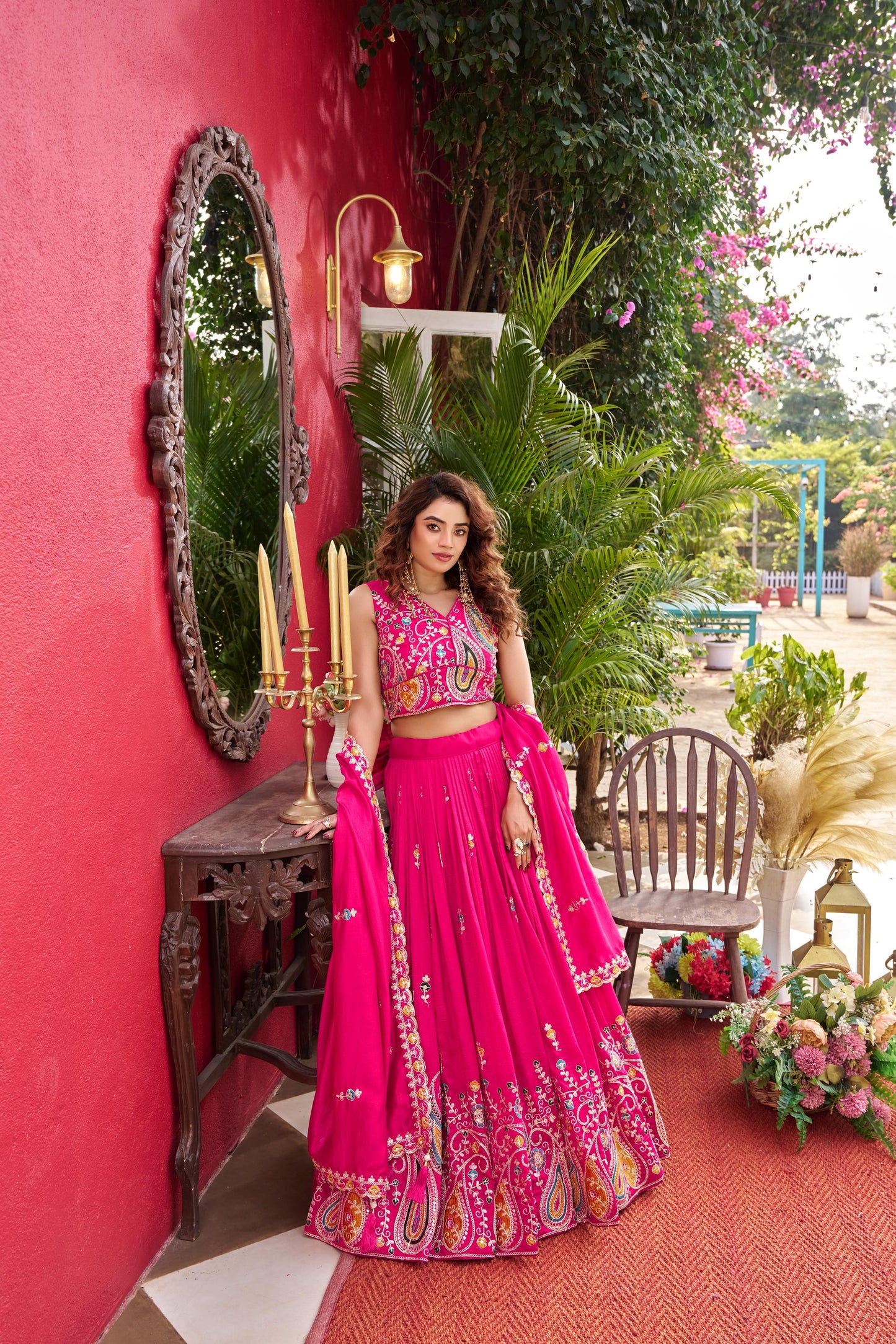 Wedding Vichitra Lehenga Choli