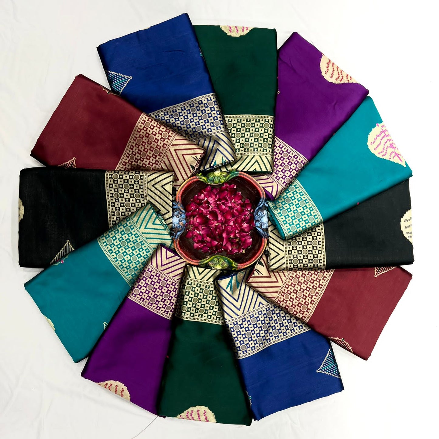 Teal Silk Saree