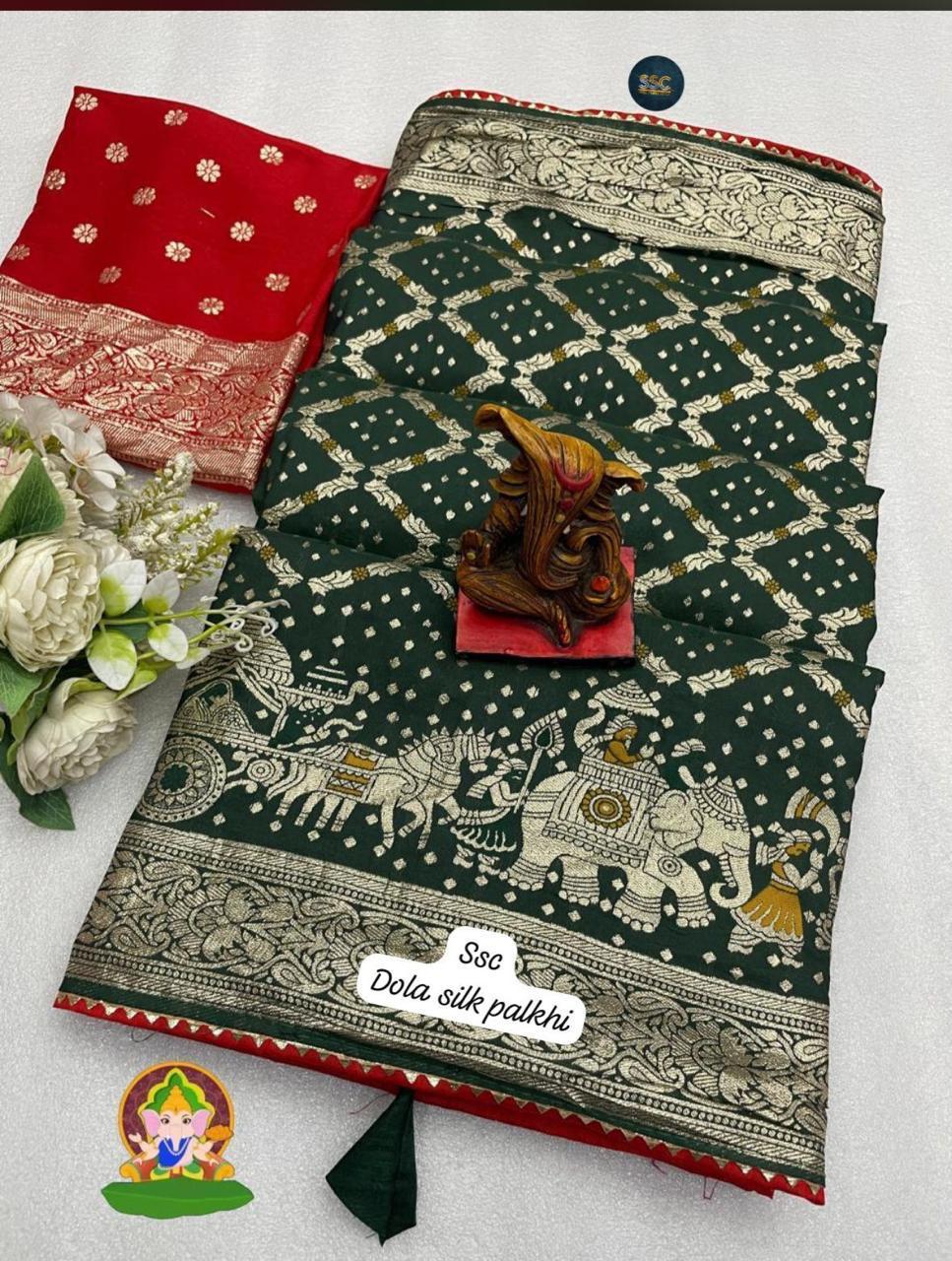 Royal Dolla Silk Saree with Meena & Zari Weaving – Traditional Wedding Collection