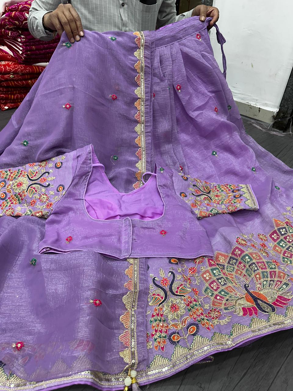Festival Star Tissue Silk Lehenga Choli Set