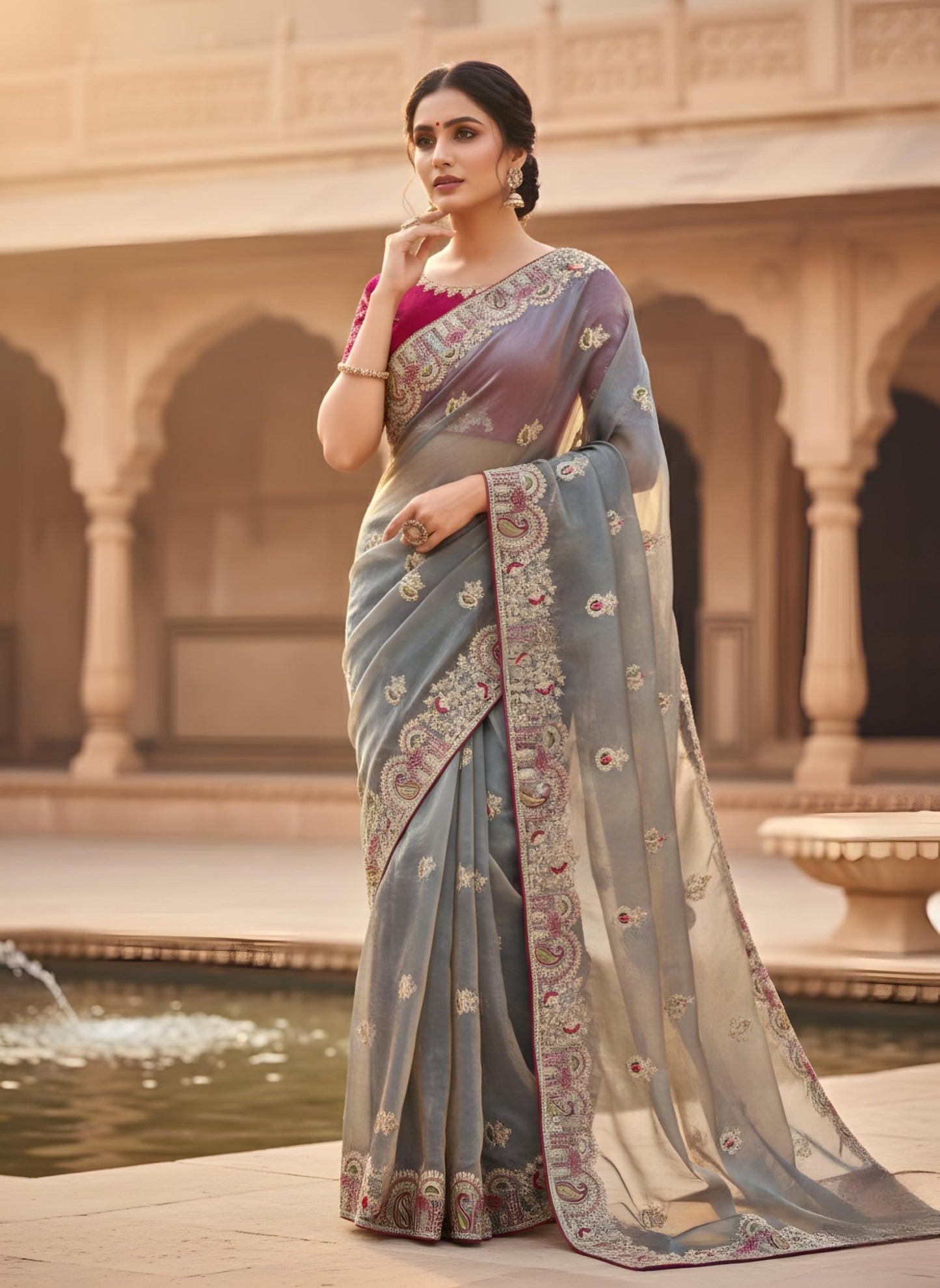 New Arrival Priti Royal Fandy Satin Silk Saree