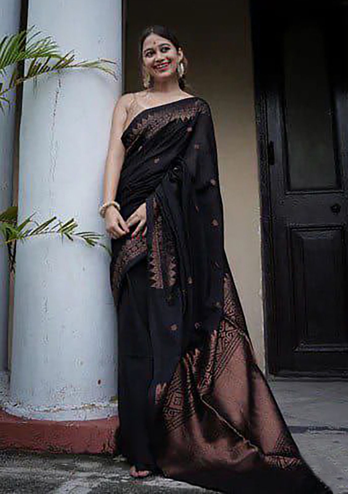 Black Zari Saree