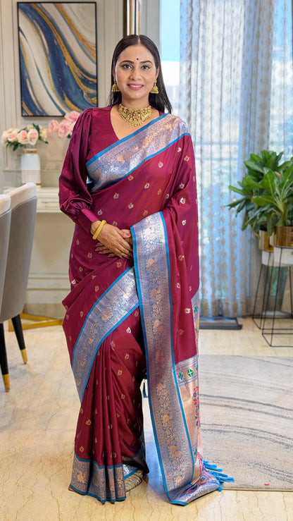 Paithani Silk Peacock Border Saree