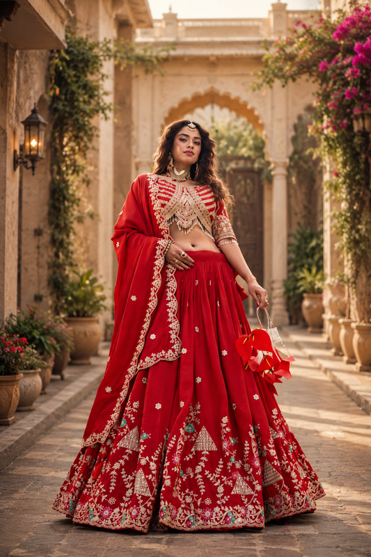 Designer Wedding Collection Lehenga Choli with Heavy Embroidery Work