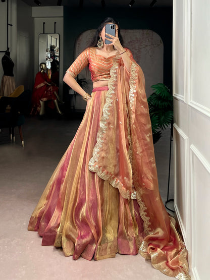 Women's Carika Silk Lehenga Choli with Embroidered Dupatta – Festive & Wedding Wear
